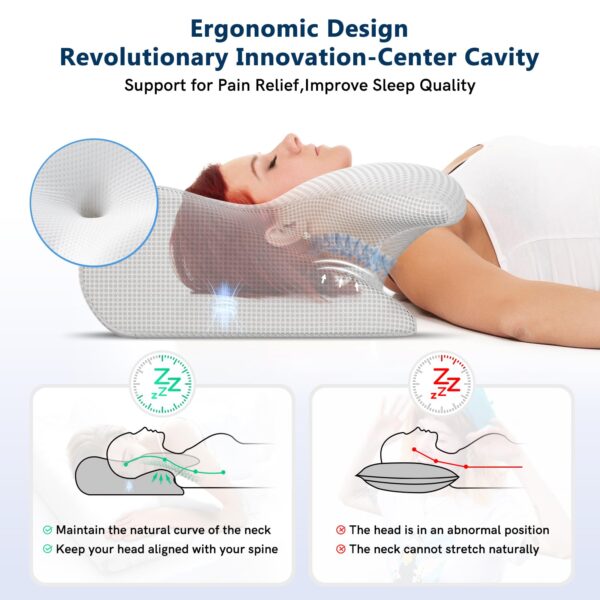 Vuteehy Ergonomic Memory Foam Pillow - Image 4