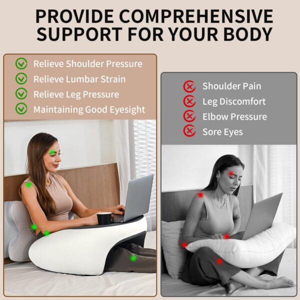 Olumoon Memory Foam Reading Pillow - Image 3