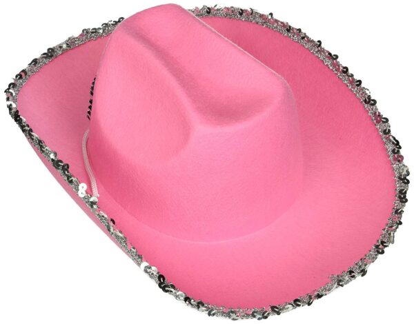 Pink Cowboy Hat with Blinking Tiara - Image 4